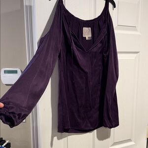 Chaser Women's Purple Cold Shoulder Top